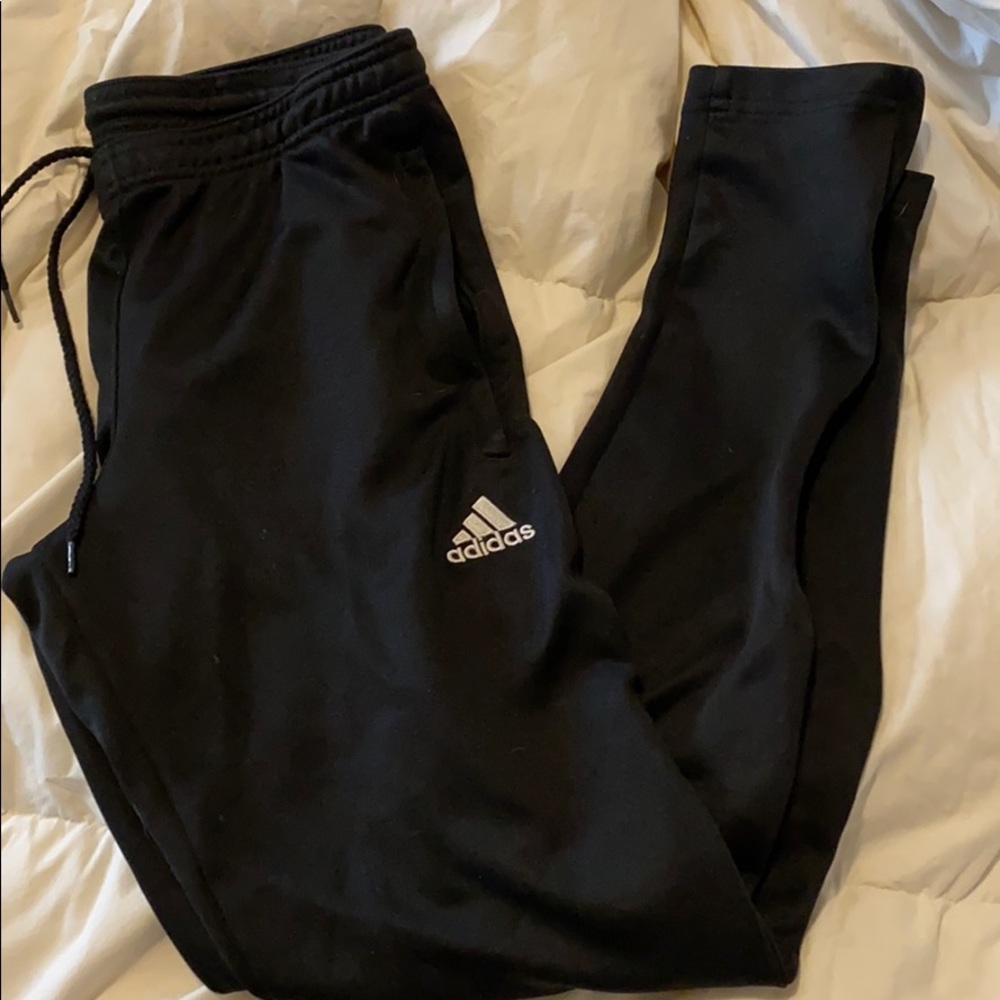 Black adidas joggers